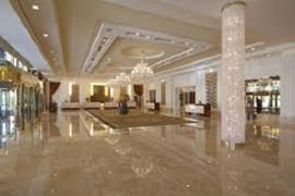 Lobby of Mariott hotel